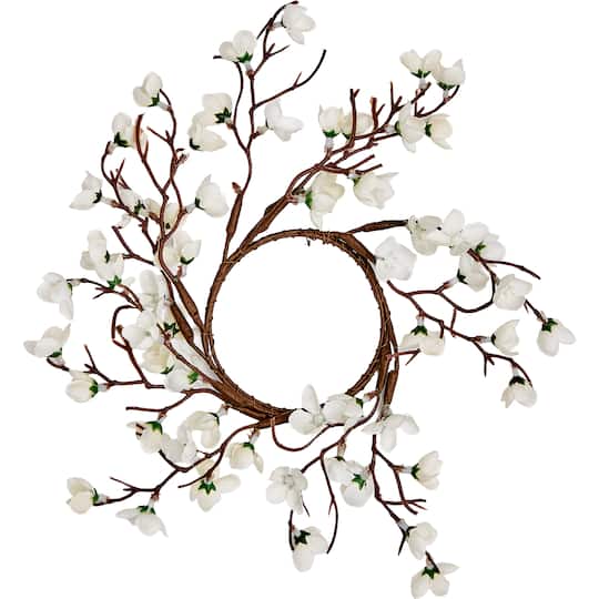 3.5" White Spring Flowers Candle Rings, 2ct.